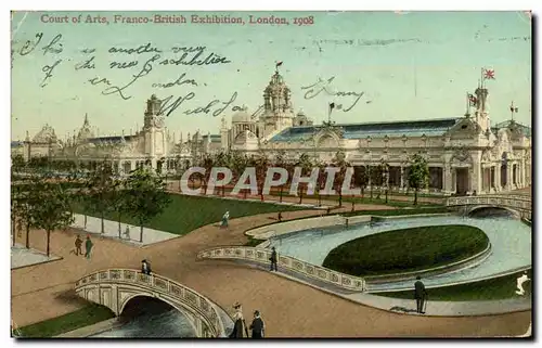 Cartes postales Court of Arts Franco Brithish Exhibition London 1908