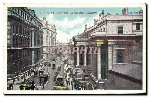 Cartes postales G P O St Martins Le Grand London