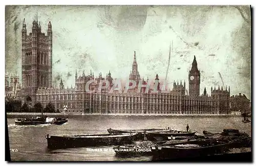 Ansichtskarte AK London Houses Of Parliament From River Thames