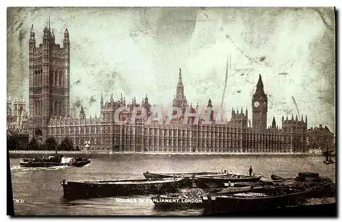 Cartes postales London Houses Of Parliament From River Thames