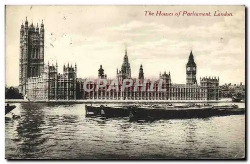 Ansichtskarte AK London Houses Of Parliament From River Thames