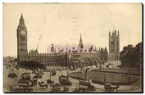 Cartes postales London Clock Tower And Houses of Parliament