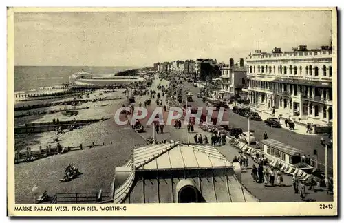 Cartes postales Marne Parade West From Pier Worthing