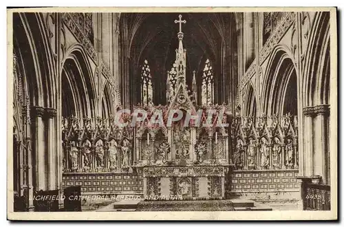 Ansichtskarte AK Lichfield cathedral Reredos and altar