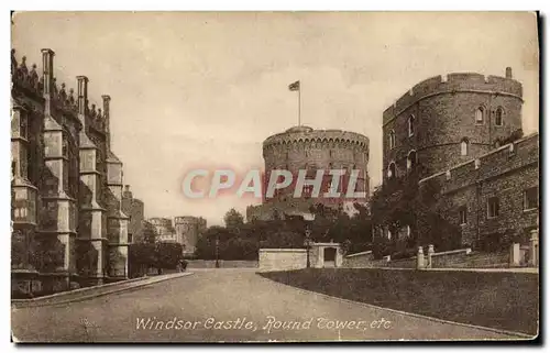 Cartes postales Windsor Castle Round Tower etc