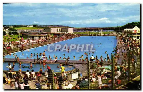 Ansichtskarte AK The Knap Bathing Pool Barry Island
