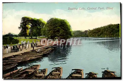 Ansichtskarte AK Boating Lake Central Park llford