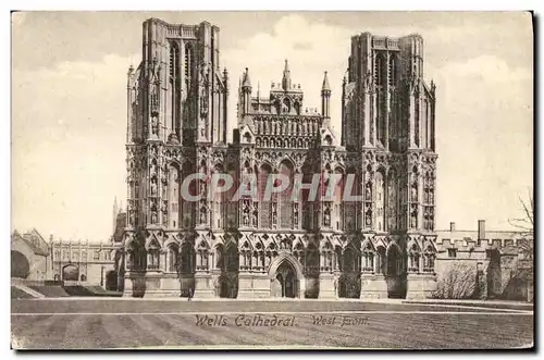 Cartes postales Wells Cathedral West Front