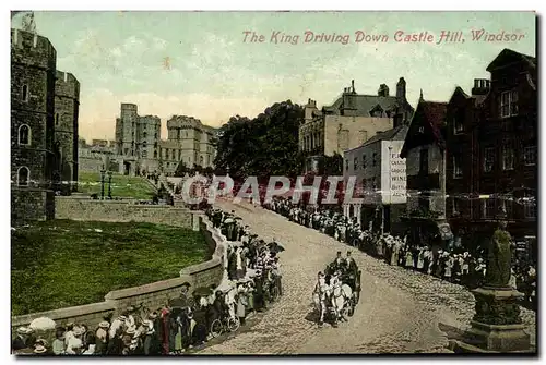 Cartes postales The King Driving Down Castle Hill Windsor