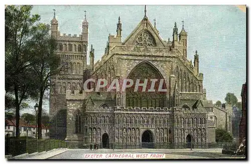 Cartes postales Exeter Cathedral West Front