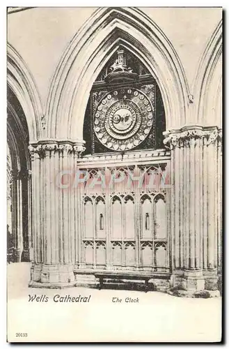 Ansichtskarte AK Wells Cathedral The Clock
