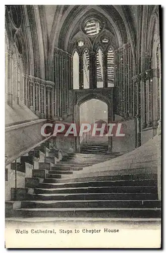 Ansichtskarte AK Wells Cathedral Steps to Chapter House