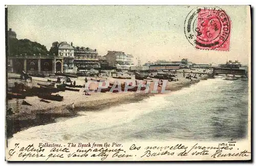 Cartes postales Folkestone The Beach from the Pier