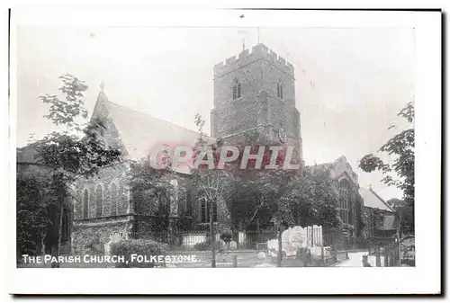Ansichtskarte AK The Parish Church Folkestone