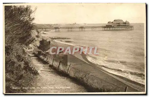 Ansichtskarte AK Marine Walk and Victoria Pier Folkestone