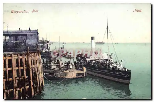 Cartes postales Corporation Pier Hull Bateau