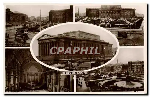 Cartes postales Liverpool Haymarket St Georges Hall St John s garden