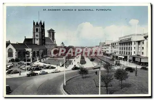 Cartes postales St Andrews Church Guildhall Plymouth