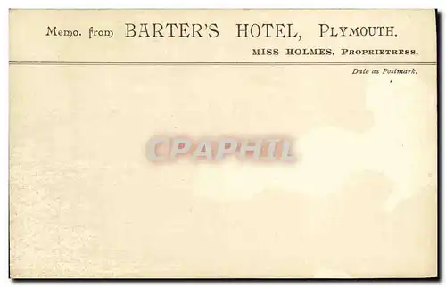 Ansichtskarte AK Memo from Barter s Hotel Plymouth