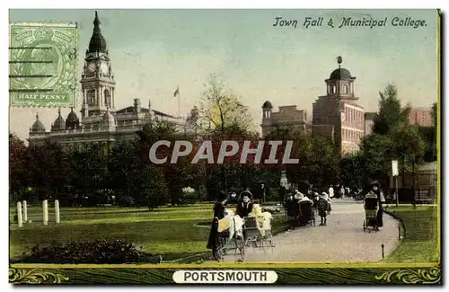 Cartes postales Town Hall Municipal College Portsmouth