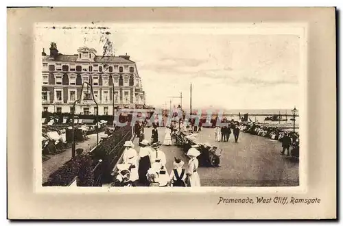 Ansichtskarte AK Promenade West Cliff Ramsgate