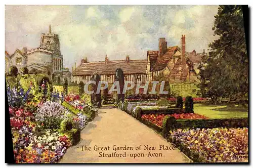 Cartes postales The Great Garden of New Palace Statford on Avon