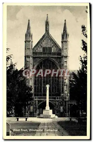 Ansichtskarte AK West Front Winchester Cathedral