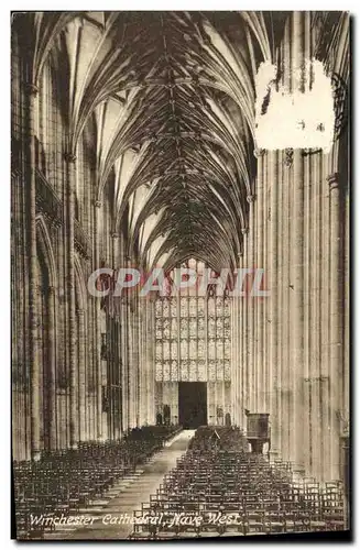 Ansichtskarte AK Winchester Cathedral Nave West