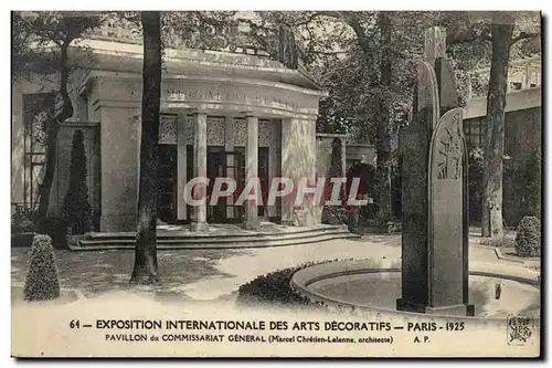 Ansichtskarte AK Exposition Internationale Des Arts Decoratifs Paris 1925 pavillon du Commissariat General