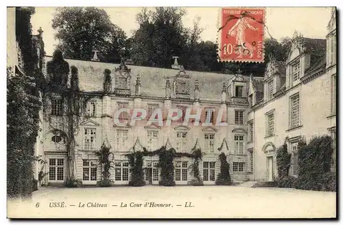 Cartes postales Usse Le Chateau La Cour d Honneur