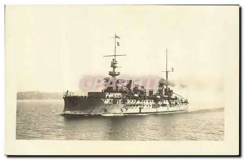 CARTE PHOTO Bateau de guerre Cuirasse