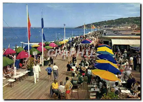 Moderne Karte Deauville Plage Fleurie Le Bar du soleil et la Plage