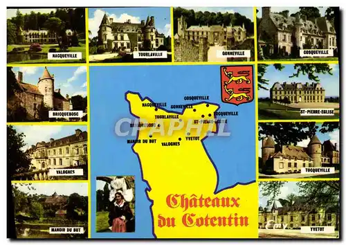 Cartes postales moderne Chateaux Du Cotentin Nacqueville Tourlaville Gonneville Cosqueville Bricqueboc St Pierre Eglise