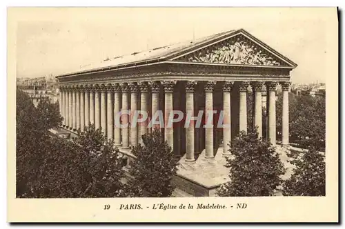 Cartes postales Paris L Eglise de la Madeleine