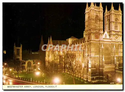 Cartes postales moderne Westminster Abbey London Floodlit