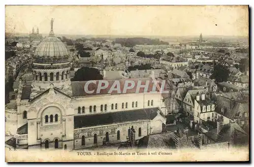 Cartes postales Tours Basilique St Martin et Tours