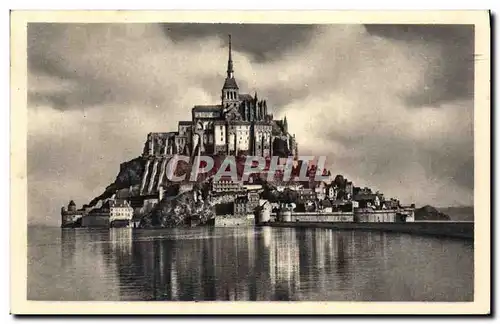 Cartes postales Mont St Michel Vue Generale Face Sud Maree Haute