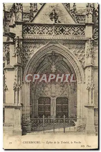 Cartes postales Cherbourg Eglise de la Trinite le Porche