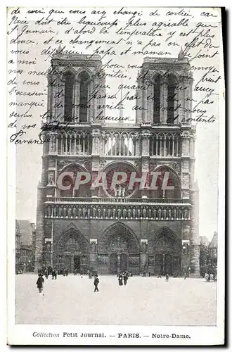 Cartes postales Paris Eglise Notre Dame Collection Petit Journal