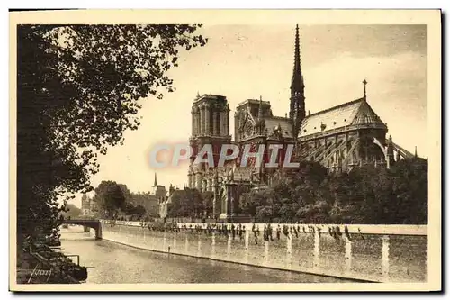 Cartes postales Paris Eglise Notre Dame et le Square de L Archeveche