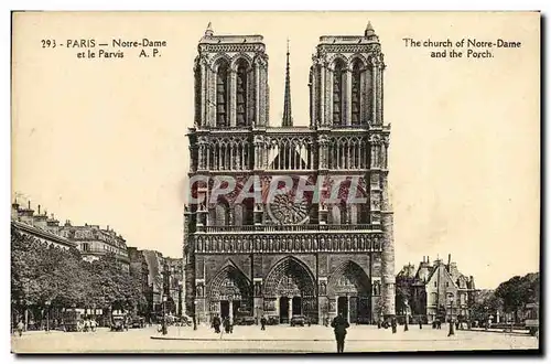 Cartes postales Paris Eglise Notre Dame et le Pavis