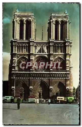 Cartes postales Paris Eglise Notre Dame Facade de la Cathedrale