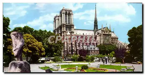 Moderne Karte Paris Eglise Notre Dame Facade