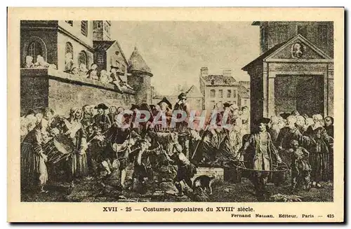 Cartes postales Costumes Populaires Du 18eme Folklore