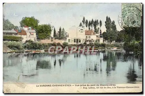 Cartes postales La Varenne Chennevieres Vue Prise Du Pont de Chennevieres