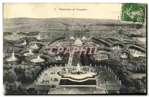 Cartes postales Versailles Panorama Chateau