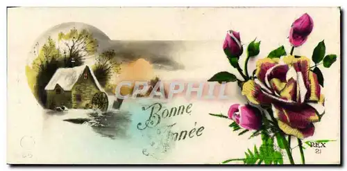 Cartes postales Bonne Annee Fleurs