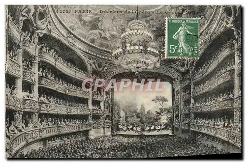 Cartes postales Paris Interieur de l Opera La Grande salle