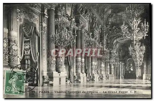 Cartes postales Paris Theatre National de l Opera Le Grand Foyer