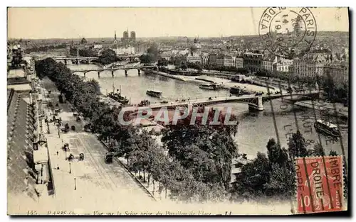 Cartes postales Paris Vue sur la Seine prise du pavillon de Flore